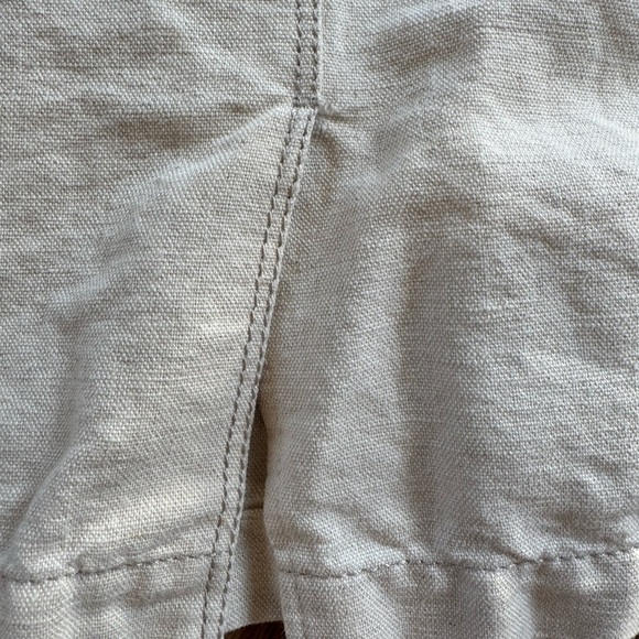 Lafayette 148 Cream Linen Skirt Midi with Front Slit / 8 - Picture 3 of 11